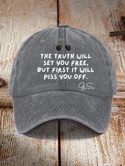 Unisex The Truth Will Set You Free But First It Will Piss You Off Feminist Quote Hat