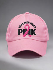 Unisex Breast Cancer Awareness Real Men Wear Pink Hat