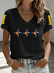 Women's Pittsburgh Football Short-sleeved T-shirt