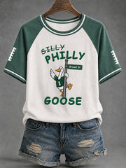 Women's Philly Football Print short sleeve T-shirt