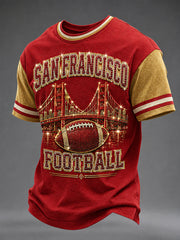 Men's Football Gameday Gift For Football Fans Casual Tee