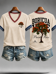 Women's Puerto Rico Printed short-sleeved T-shirt