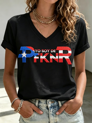 Women's Puerto Rico Printed short-sleeved T-shirt