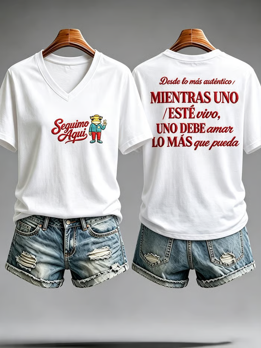 Women's Puerto Rico Printed short-sleeved T-shirt