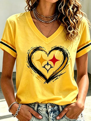 Women's Pittsburgh Football Short-sleeved T-shirt