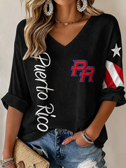 Women's Puerto Rico Printed Waffle T-shirt