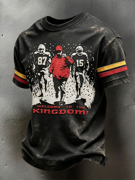 Men's Kansas Football Lover Art Printed T-shirt