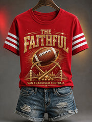 Women's Football Gameday Gift For Football Fans Casual Tee
