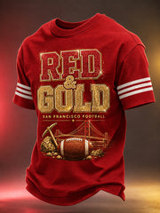 Men's Football Gameday Gift For Football Fans Casual Tee