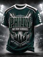 Men's Football Philly WE RUN SUNDAYS Printed T-shirt