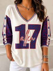 Women's  Football Lover Bulls BUF Art Printed T-shirt