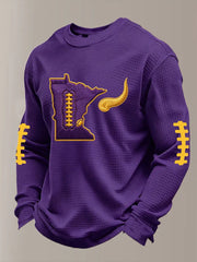 Men's Football Waffle Long Sleeve T-Shirt