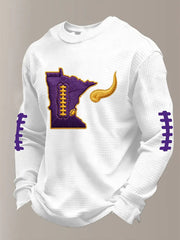 Men's Football Waffle Long Sleeve T-Shirt
