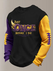 Men's Just Once Before I Die Waffle Long Sleeve T-Shirt
