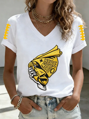 Women's Football Short-sleeved T-shirt