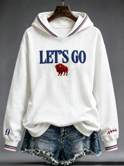Women's Football Lover Bulls BUF Art Printed Regular Sweatshirt