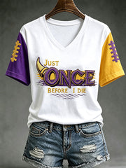 Women's Just One Before Die Football Print Short-sleeved T-shirt