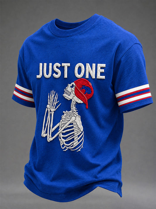 Men's Football Lover Buffalo Print Casual Tee