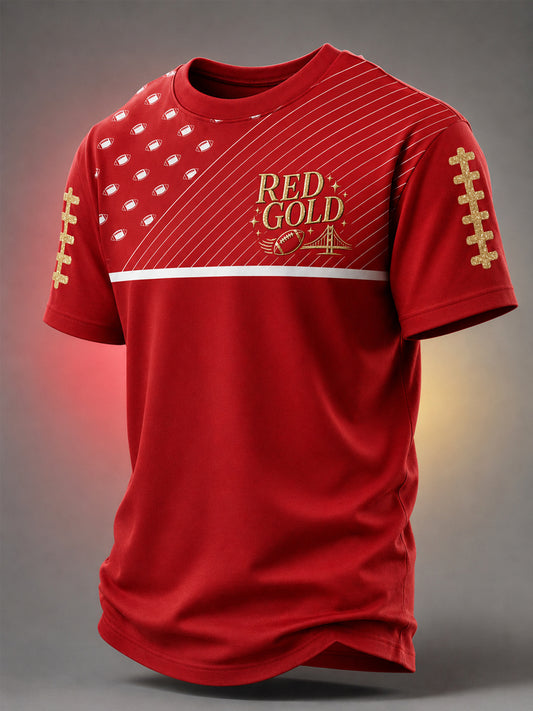 Men's Football Gameday Gift For Football Fans Casual Tee