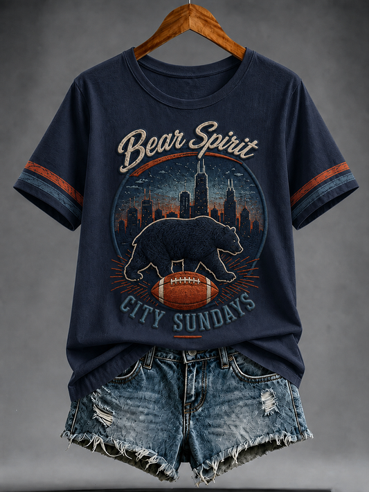 Women's Football Gameday Gift For Football Fans short-sleeved T-shirt