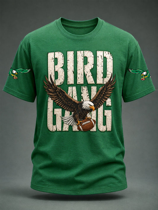 Men's Bird Gang Football Gameday Gift For Football Fans Casual Tee
