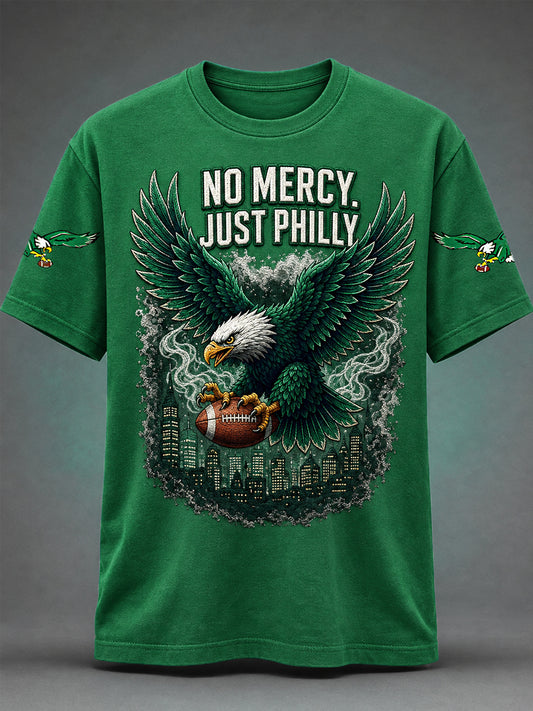 Men's No Mercy.Just Philly Football Gameday Gift For Football Fans Casual Tee