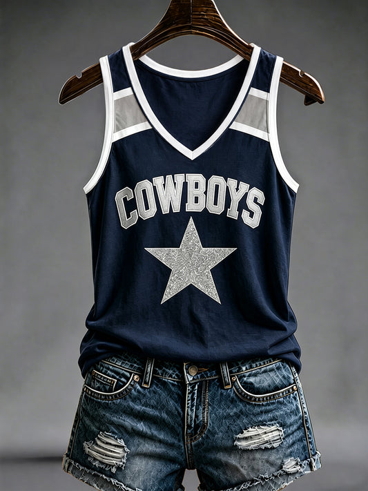 Women's Football Gameday Gift For Football Fans Casual V-Neck Vests