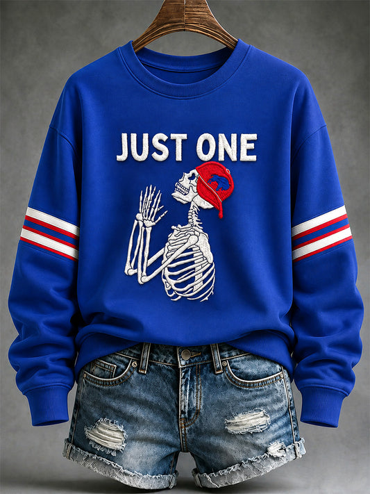 Women's Football Lover Buffalo Print Casual Sweatshirt