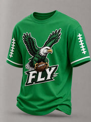 Men's Fly Eagles Fly Football Gameday Gift For Football Fans Casual Tee