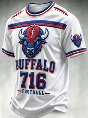 Men's Football Lover Bulls BUF Art Printed short sleeves t-shirt