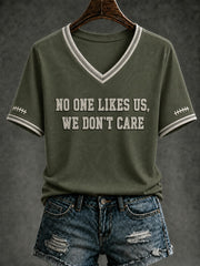 Women's Football Printed V-neck T-shirt