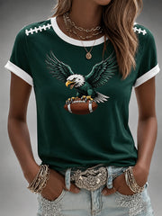 Women's Football Gameday Gift For Football Fans Casual Tee