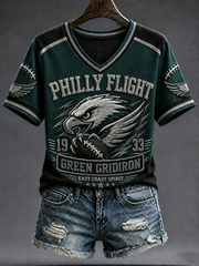 Women's Eagles Football Gameday Gift For Football Fans short-sleeved T-shirt