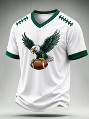 Men's Football Gameday Gift For Football Fans Casual V-Neck Tee