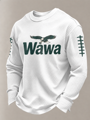 Men's Eagles Football Gameday Gift For Football Fans Waffle Long Sleeve Top