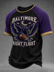 Men's Football Fan Print Casual T-shirt