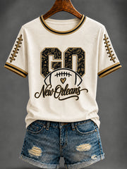 Women's America Football Printed T-shirt