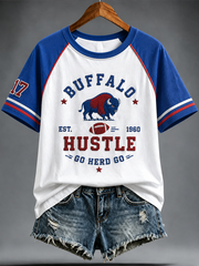 Women's Football Fans Gameday round neck short sleeve T-shirt