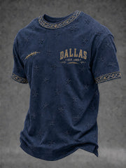 Men's Game Day Football Print Casual T-Shirt