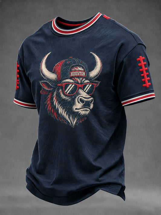 Men's Football Printed T-shirt