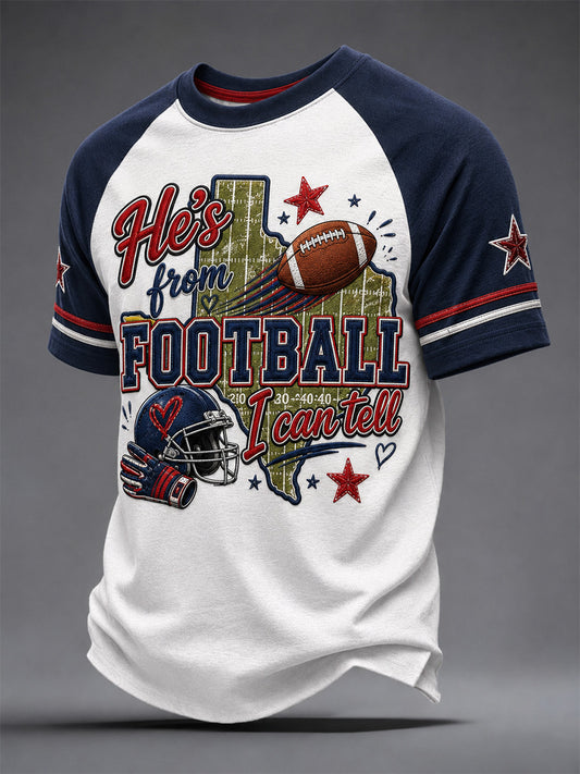 Men's Football Gameday Gift For Football Fans Casual Tee