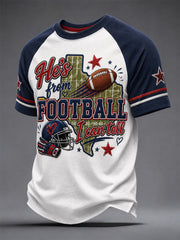 Men's Football Gameday Gift For Football Fans Casual Tee