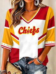 Women's Game Day Football Printed Casual T-Shirt