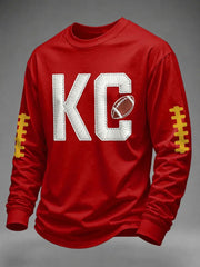 Men's Game Day Football Printed Casual Sweatshirt