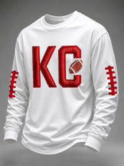 Men's Game Day Football Printed Casual Sweatshirt