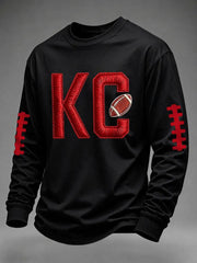 Men's Game Day Football Printed Casual Sweatshirt
