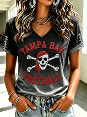 Women's Football Fan Print T-shirt