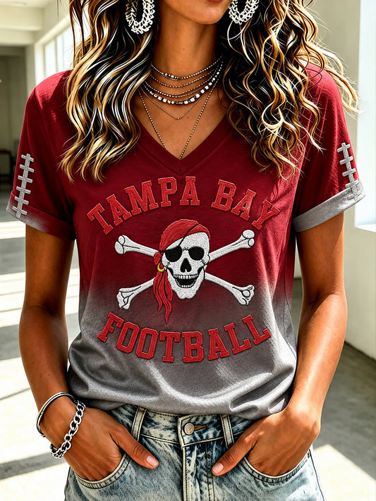 Women's Football Fan Print T-shirt