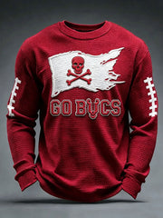 Men's Football Waffle Long Sleeve T-Shirt