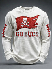 Men's Football Waffle Long Sleeve T-Shirt